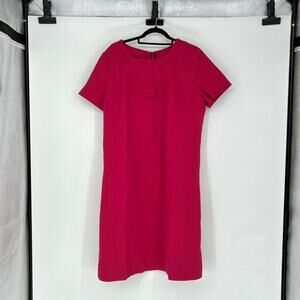 Vintage Handmade Raspberry Pink Mod A-Line Midi Dress - Size L